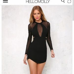 Black bodycon dress